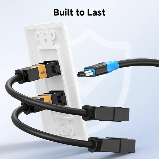 Alt view image 6 of 7 - 2-Pack 2-Port 4K HDMI Wall Plate, White 4K@60Hz UHD ARC and Ethernet Pass-Thru Support
