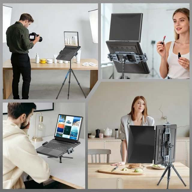 Alt view image 6 of 6 - Laptop Tripod Mount with Arca Swiss Plate, Rubber Pad, 1/4" & 3/8" Screw Holes for Secure Laptop Holding Works with Tripod Head for Vertical/Horizontal/Musicians/Studio Recording