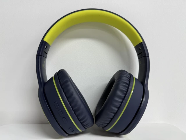 Alt view image 2 of 7 - B10 Wireless Bluetooth Over-Ear Headphones, Lightweight Folding Stereo Bass Headset with Mic, 50H Playtime, Volume Control, Bluetooth 5.3 Headphones for iPad/Travel/Tablet/PC (Blue)