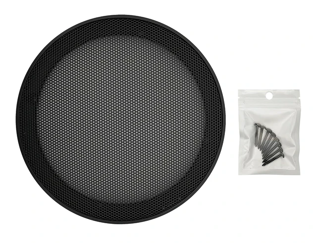 Alt view image 2 of 7 - 6" Speaker Grill Covers, Black Color, 2Pcs ABS Plastic Frame with Metal Mesh, Two-piece Design, Car / Home Audio Speaker Subwoofer Guard Protector