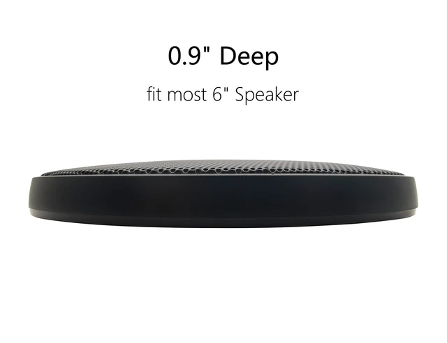 Alt view image 5 of 7 - 6" Speaker Grill Covers, Black Color, 2Pcs ABS Plastic Frame with Metal Mesh, Two-piece Design, Car / Home Audio Speaker Subwoofer Guard Protector