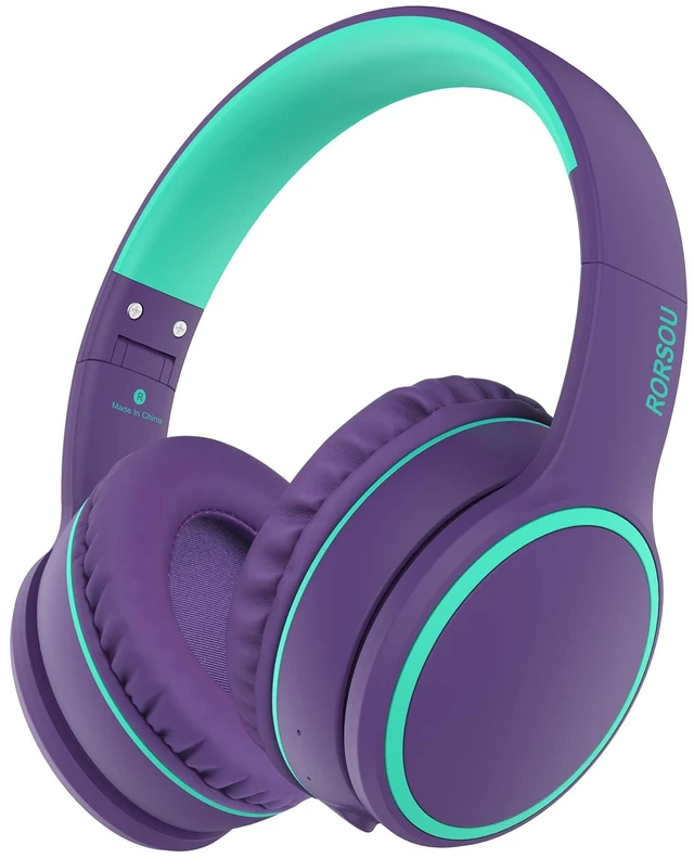 Main image of B10 Bluetooth Headphones Over Ear, 2 EQ Music Modes(Normal/Bass) and 50H Playtime Wireless Headphones with Mic, Lightweight Folding HiFi Stereo Headset for iPad/Travel/Tablet/PC/Home (Purple)