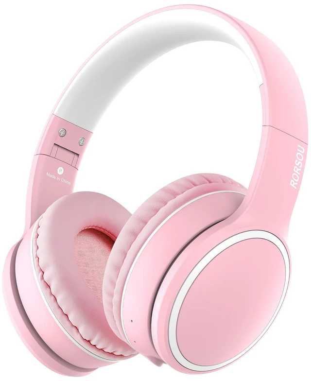 Main image of B10 Wireless Over-Ear Headphones, Lightweight Folding Stereo Bass Bluetooth Headset with Mic, 50H Playtime, Volume Control, Bluetooth 5.3 Headphones for iPad/Travel/Tablet/PC (Pink)