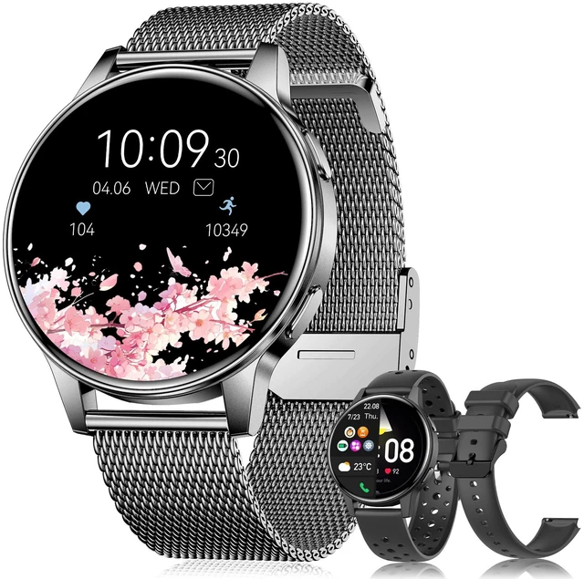 Main image of 1.27" HD Touchscreen Smartwatch with Bluetooth Call & Text Notification, 130+ Sport Modes, IP68 Waterproof Fitness Tracker with Heart Rate/Sleep Monitor, Black