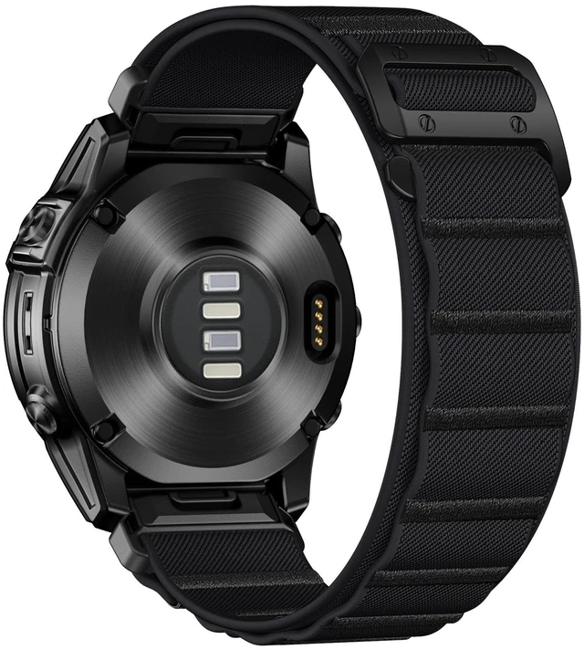 Main image of 26mm Quick Fit Compatible with Garmin Fenix 8 51mm Watch Band Nylon Stretchy Sport Strap with G-Hook for Fenix 9/Tactix/Epix Pro2 51mm/Instinct 2X/Tactix Delta/Tactix 8 AMOLED,All Black