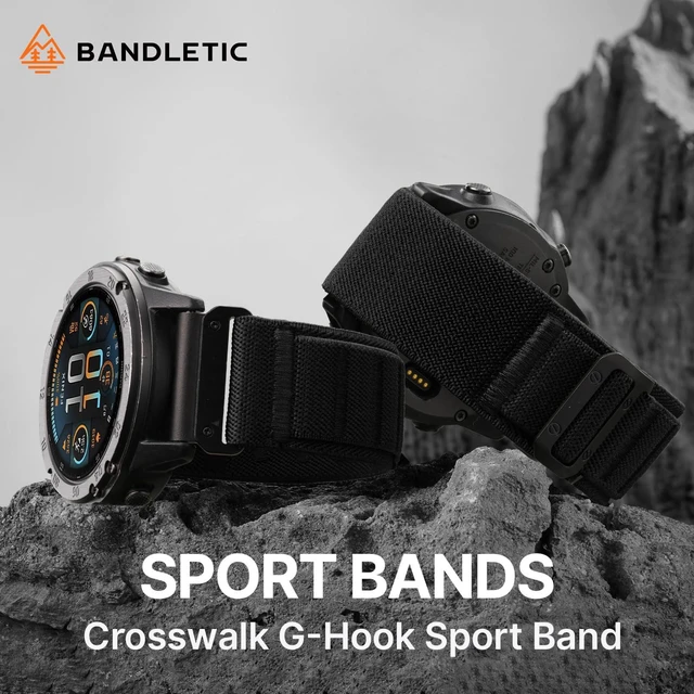 Alt view image 2 of 7 - 26mm Quick Fit Compatible with Garmin Fenix 8 51mm Watch Band Nylon Stretchy Sport Strap with G-Hook for Fenix 9/Tactix/Epix Pro2 51mm/Instinct 2X/Tactix Delta/Tactix 8 AMOLED,All Black