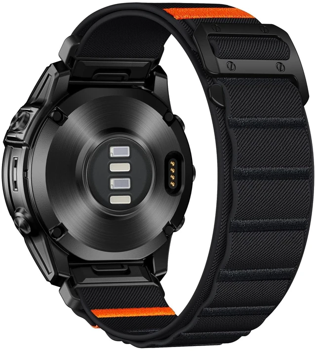 Main image of Nylon 26mm Quick Fit Compatible with Garmin Fenix 9 8 Watch Band Rugged Stretchy Sport Loop Strap with G-Hook for Tactix/Epix Pro2 51mm/Instinct 2X/Tactix Delta/Tactix 8 AMOLED/Enduro,Black