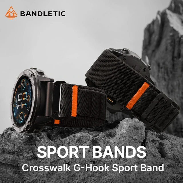 Alt view image 2 of 7 - Nylon 26mm Quick Fit Compatible with Garmin Fenix 9 8 Watch Band Rugged Stretchy Sport Loop Strap with G-Hook for Tactix/Epix Pro2 51mm/Instinct 2X/Tactix Delta/Tactix 8 AMOLED/Enduro,Black