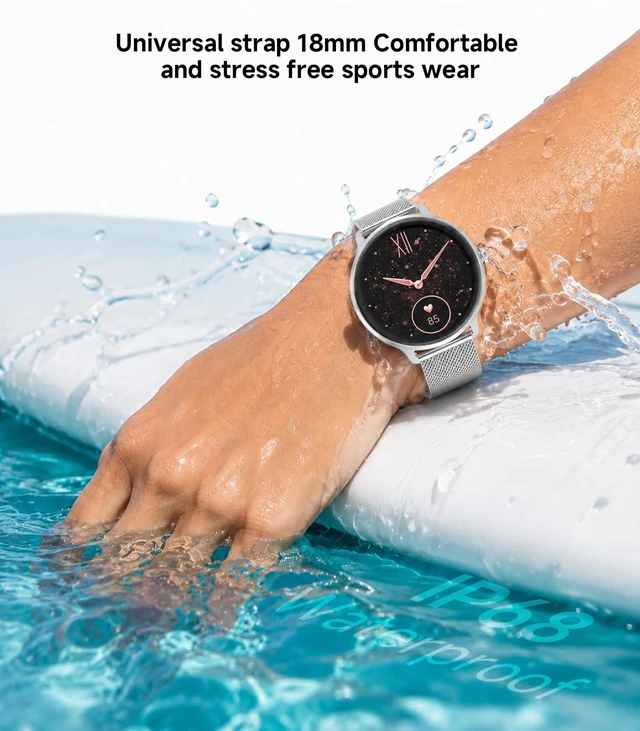 Alt view image 6 of 7 - Smart Watch for Women,24H Activity Tracking,0.39 inch Ultra-Thin Bluetooth Calls & AI Voice,IP68 Waterproof,Heart Rate/SpO2/Period Tracker,100+ Sports Modes,Compatible with Android/iPhone