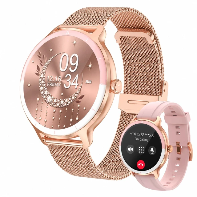 Main image of Smart Watch for Women,24H Activity Tracking,0.39 inch Ultra-Thin Bluetooth Calls & AI Voice,IP68 Waterproof,Heart Rate/SpO2/Period Tracker,100+ Sports Modes,Compatible with Android/iPhone