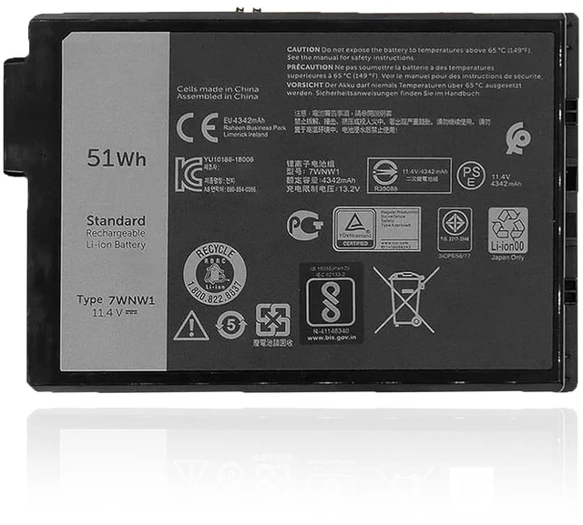 Main image of 7WNW1 Laptop Battery Replacement for Dell Latitude 5424 Rugged Extreme, Latitude 5420 Rugged Extreme, Latitude 7424 Rugged Extreme P85G P85G001 P86G P86G001 DMF8C GK3D3 6NNCF DP3KF DMF0C
