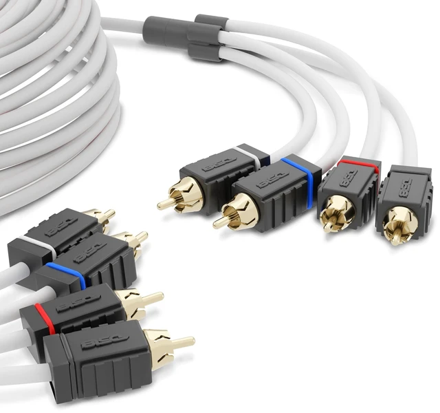 Main image of MOFCR-25FT 4 Channels OFC Marine RCA Audio Stereo Cable - 25 Feet