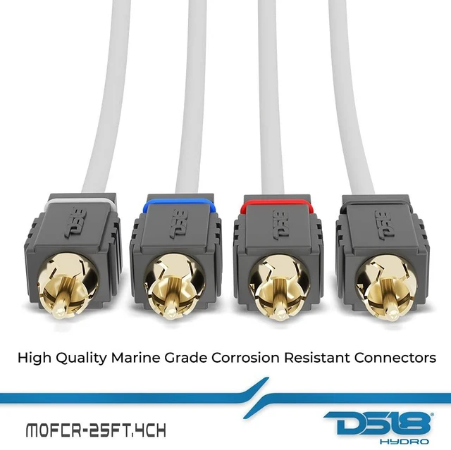 Alt view image 4 of 7 - MOFCR-25FT 4 Channels OFC Marine RCA Audio Stereo Cable - 25 Feet