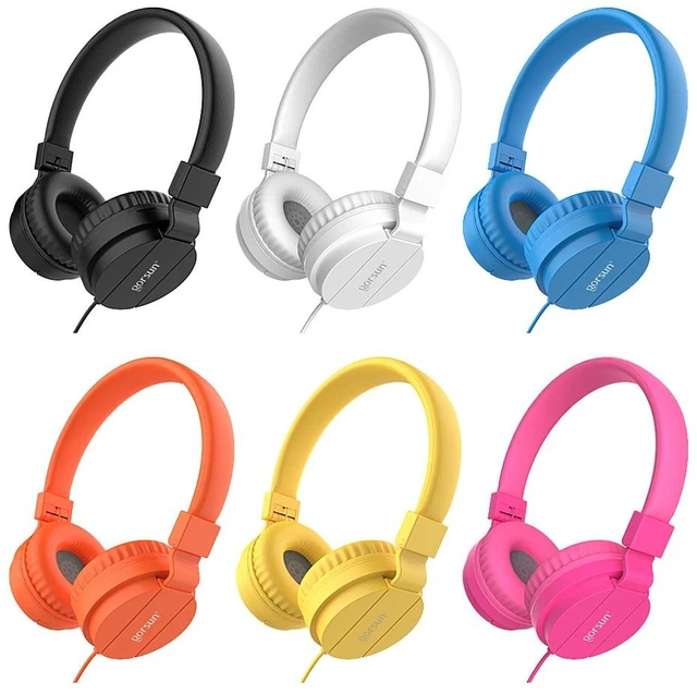 Alt view image 2 of 7 - Kids Headphones, Lightweight Stereo Wired Toddler HeadphonesAdjustable Headband Children's Headset for Smartphones Computer Pad Earphones(Black)
