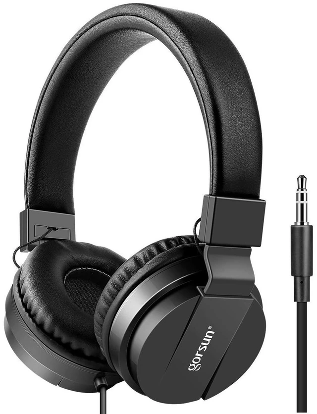 Main image of Kids Headphones, Lightweight Stereo Wired Toddler HeadphonesAdjustable Headband Children's Headset for Smartphones Computer Pad Earphones(Black)