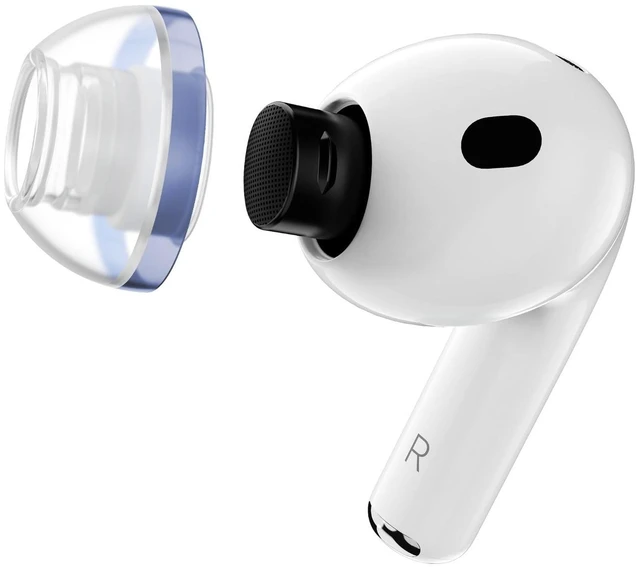 Main image of AuraFine for AirPods Pro 3 Patented Silicone Ear Tips and Adapters with Aura-Rib Dual-Density Core for Dynamic Stability and Enhanced Comfort (one Pair)(Ear Tips Installed) (L)