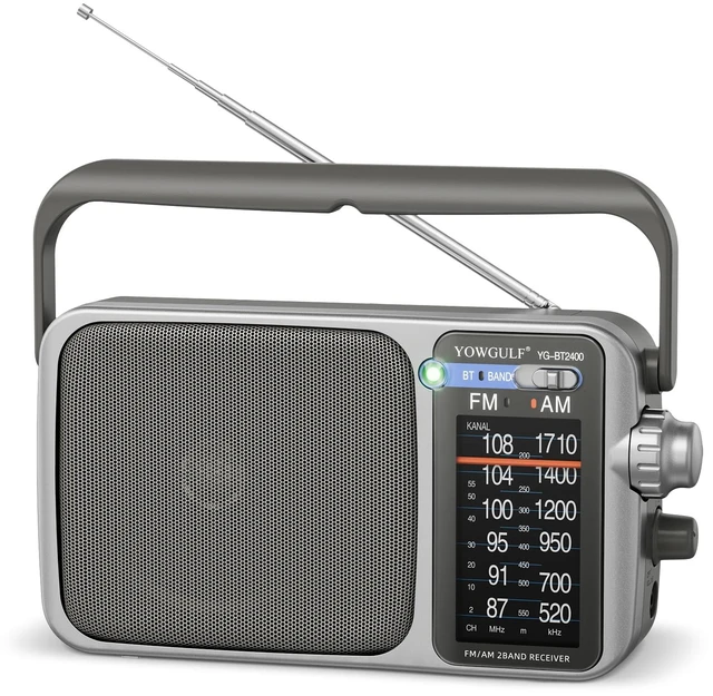 Main image of AM FM Radio Portable Battery Operated or AC Power Headphone Jack Classic retro design,great reception,big speaker,large tuning knob,ideal gift for elders,home decoration & daily listening