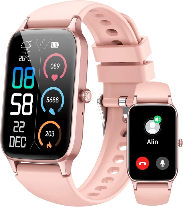 Main image of Smart Watch for Men Women, 1.57" Smartwatch (Answer/Make Call), Fitness Tracker with 110+ Sport Modes, Heart Rate/Sleep Monitor, IP68 Waterproof, Bluetooth Calls, Smartwatches for Android iOS Pink