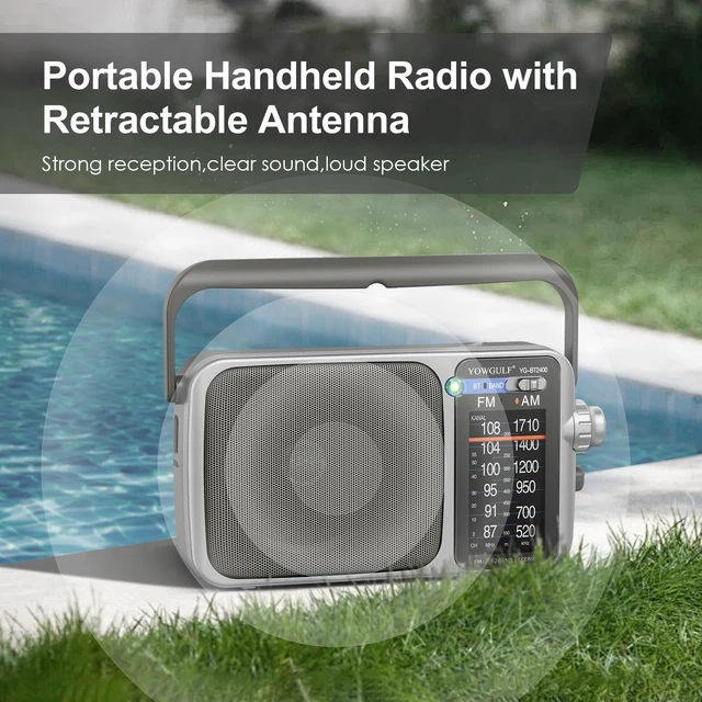 Alt view image 5 of 7 - AM FM Radio Portable Battery Operated or AC Power Headphone Jack Classic retro design,great reception,big speaker,large tuning knob,ideal gift for elders,home decoration & daily listening