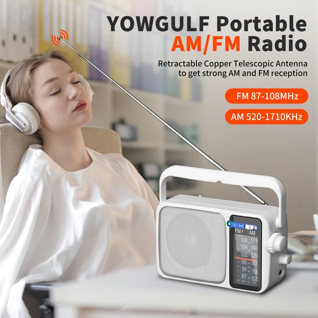 Alt view image 2 of 7 - AM FM Radio Portable Battery Operated or AC Power Headphone Jack Classic retro design,great reception,big speaker,large tuning knob,ideal gift for elders,home decoration & daily listening