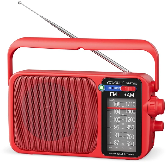 Main image of AM FM Radio Portable Battery Operated or AC Power Headphone Jack Classic retro design,great reception,big speaker,large tuning knob,ideal gift for elders,home decoration & daily listening