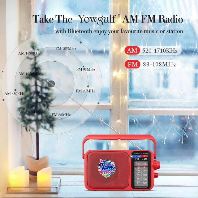 Alt view image 3 of 7 - AM FM Radio Portable Battery Operated or AC Power Headphone Jack Classic retro design,great reception,big speaker,large tuning knob,ideal gift for elders,home decoration & daily listening