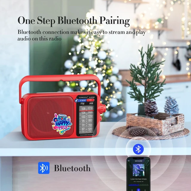 Alt view image 6 of 7 - AM FM Radio Portable Battery Operated or AC Power Headphone Jack Classic retro design,great reception,big speaker,large tuning knob,ideal gift for elders,home decoration & daily listening