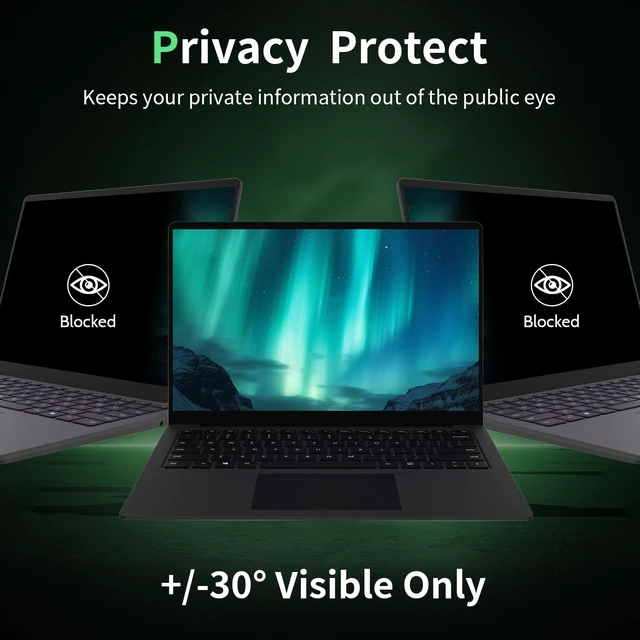 Alt view image 4 of 7 - Laptop Privacy Screen 16 Inch 16:9 Aspect Ratio Screen Size:345.3 mm×199.1mm, Anti-Glare,Anti Blue light,Removable,Compatible With Lenovo HP Dell Acer Asus Thinkpad Envy Xps