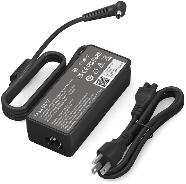 Main image of Replacement for 65W Lenovo Laptop Charger Compatible with Lenovo Ideapad 1 3 5,IdeaPad Slim 3/3i, Flex 5, V14/V15/V17 20V 3.25A Round Tip 4.0x1.7mm AC Adapter