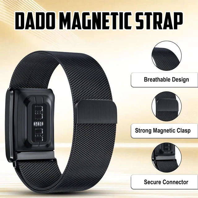 Alt view image 2 of 7 - Milanese Stainless Steel Band Compatible with WHOOP 5.0, One, Peak, and Life Lightweight Magnetic Breathable & Fully Adjustable Wristband (Charging Requires Removal)