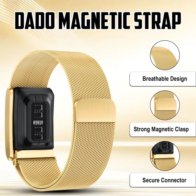 Alt view image 2 of 7 - Milanese Stainless Steel Band Compatible with WHOOP 5.0, One, Peak, and Life Lightweight Magnetic Breathable & Fully Adjustable Wristband (Charging Requires Removal)
