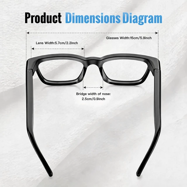 Alt view image 7 of 7 - AI Smart Glasses with 8MP Camera, Real-Time Translation, AI Assistant Object Recognition, Open-Ear Speakers, Bluetooth Calling, 3 Swap Lenses for Any Light