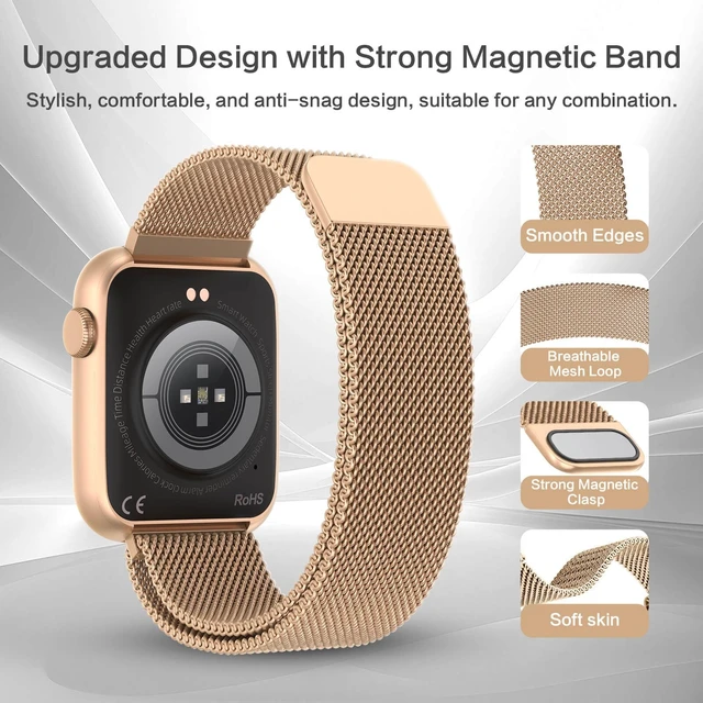 Alt view image 5 of 7 - Smart Watch for Women 1.9" AMOLED AOD, DA GPT, AI Watch Face Make/Answer Calls, 123 Sports, Blood Pressure/SpO2, 24/7 Heart Rate/Sleep/Stress, IP68 Waterproof Fitness Tracker iOS/Android