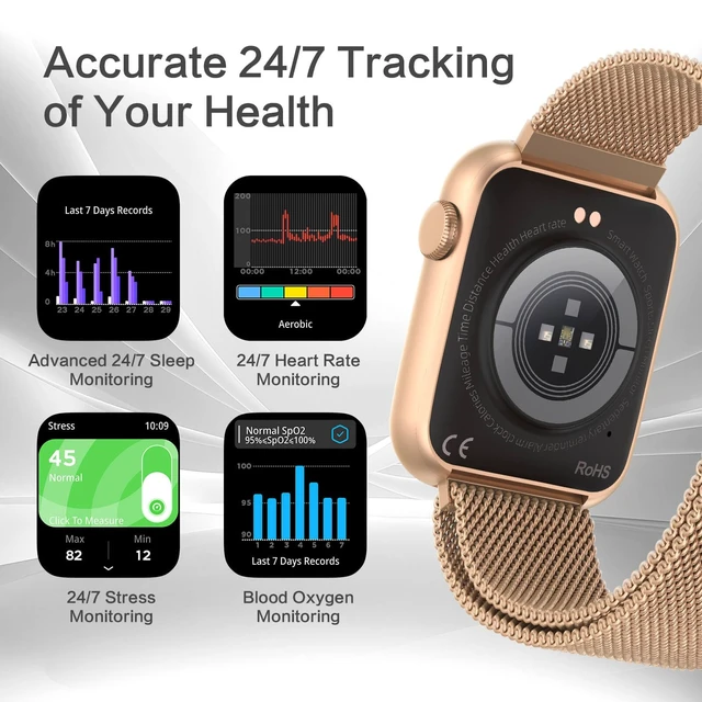 Alt view image 7 of 7 - Smart Watch for Women 1.9" AMOLED AOD, DA GPT, AI Watch Face Make/Answer Calls, 123 Sports, Blood Pressure/SpO2, 24/7 Heart Rate/Sleep/Stress, IP68 Waterproof Fitness Tracker iOS/Android