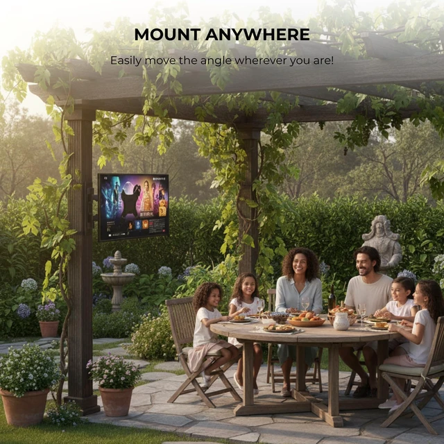 Alt view image 4 of 7 - ZeboZap 19"50" TVs Outdoor Full Motion TV Mount Fits Pillars & Poles, No Drill Gazebo, Pergola & Post TV Mount, VESA 200x200, Holds 66 lbs