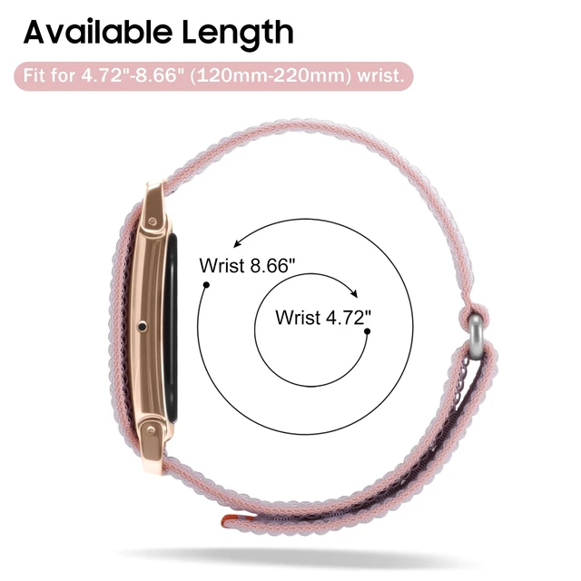 Alt view image 7 of 7 - Nylon Loop Band Compatible with Google Fitbit Air, Sport Wrist Strap Custom Fit with Secure Closure, Adjustable Hook-and-Loop, Breathable Durable, Lightweight, All-day Comfort, for Men Women