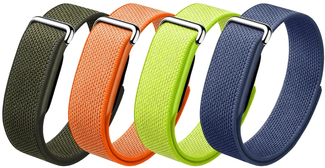 Main image of 4 Pack Band Compatible with Google Fitbit Air Band for Women Men, Braided Nylon Loop Sport Breathable Replacement Wrist Strap Compatible with Fitbit Air Screenless Fitness Tracker