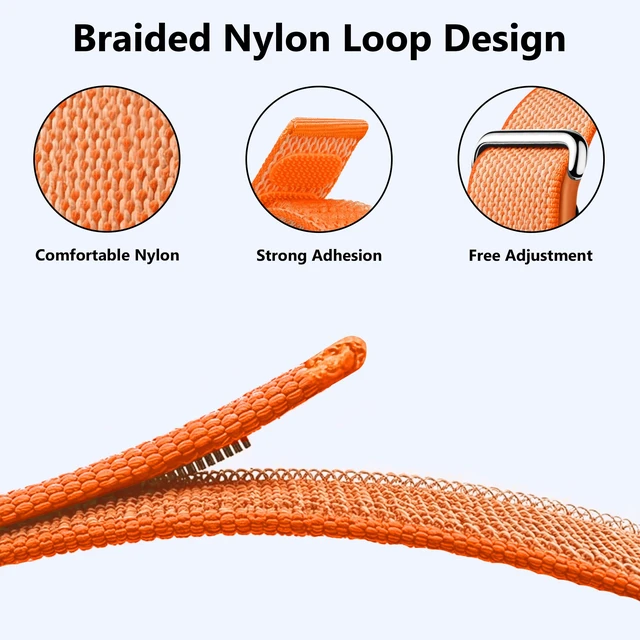 Alt view image 3 of 6 - 4 Pack Band Compatible with Google Fitbit Air Band for Women Men, Braided Nylon Loop Sport Breathable Replacement Wrist Strap Compatible with Fitbit Air Screenless Fitness Tracker