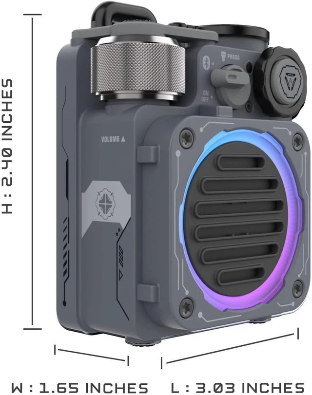 Alt view image 6 of 7 - Cyber Cube Bluetooth Speaker, Bluetooth 5.0, Portable Speaker with Fidget Spinner, Crystal Clear Sound with RGB LED Light Wireless Speaker, Waterproof Speakers for Indoor Outdoor