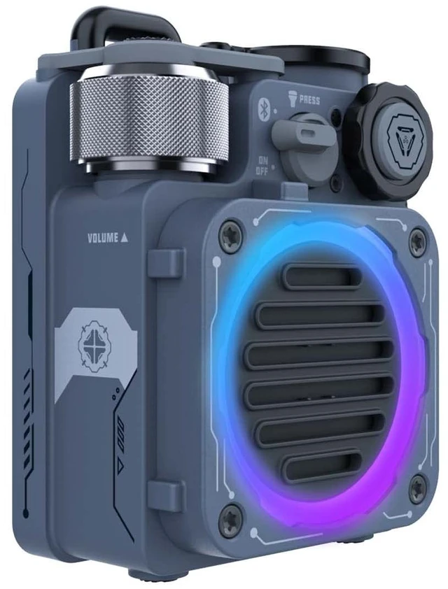 Alt view image 7 of 7 - Cyber Cube Bluetooth Speaker, Bluetooth 5.0, Portable Speaker with Fidget Spinner, Crystal Clear Sound with RGB LED Light Wireless Speaker, Waterproof Speakers for Indoor Outdoor