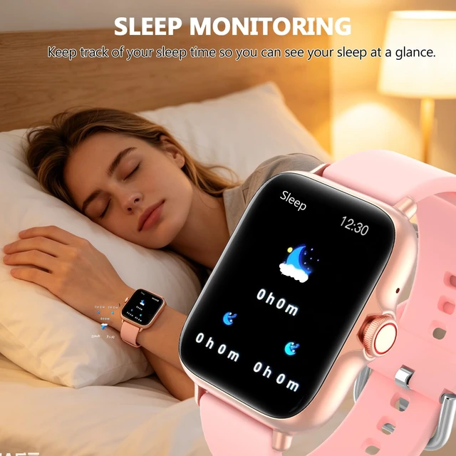 Alt view image 5 of 6 - Smart Watch, 1.83" Upgraded Full Touchscreen Smartwatch for Android iPhones with Multiple Sports Fitness Tracker with Smart Watches for Women Men (Pink)