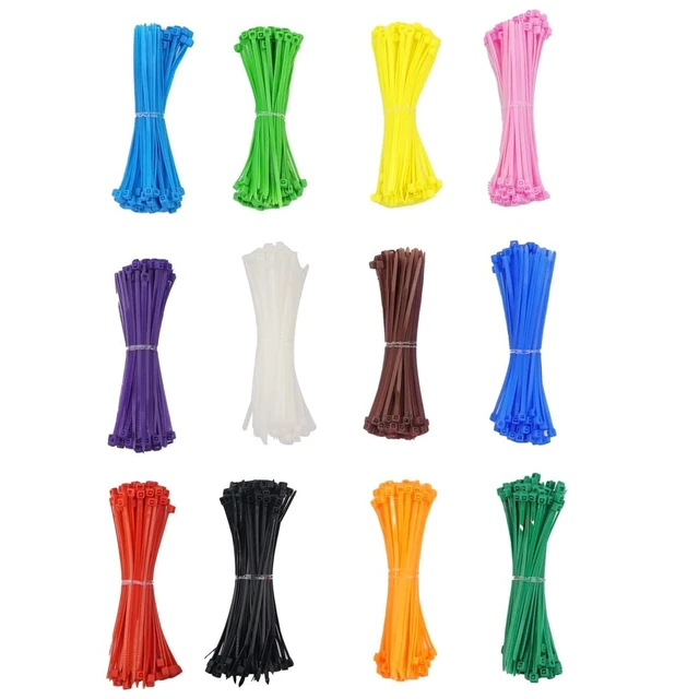 Alt view image 7 of 7 - 1200pcs Small Colored Zip Ties 12 Colors 4 Inch Multicolor Zip Ties Assorted Color Cable Ties for Marking Chickens Legs or Deco Mesh Wreath Supplies