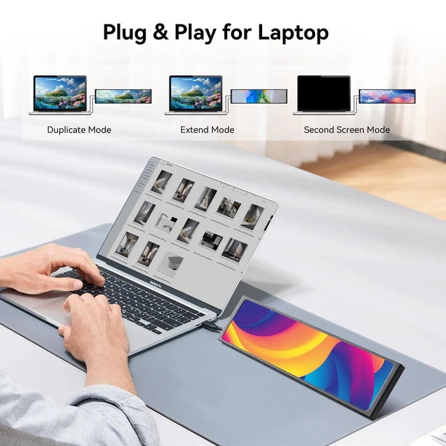 Alt view image 5 of 7 - 11.26" Mini Monitor FHD 1920x440 Small Wide Monitor for PC Case, Stretched Bar LCD Screen IPS Display with HDMI & Type-C for Raspberry Pi Laptop CPU GPU Temperature Aida64 Monitoring