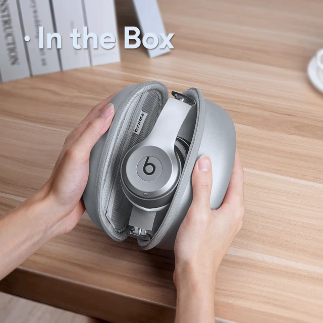 Alt view image 5 of 7 - Case for Beats Solo3/ Solo 4 On-Ear Headphones, Portable Travel Hard Shell Storage Bag (Silver)