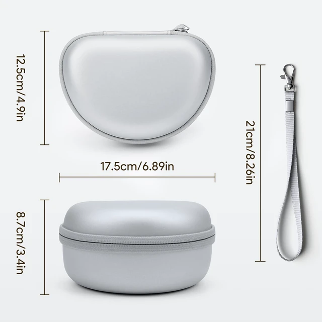 Alt view image 6 of 7 - Case for Beats Solo3/ Solo 4 On-Ear Headphones, Portable Travel Hard Shell Storage Bag (Silver)