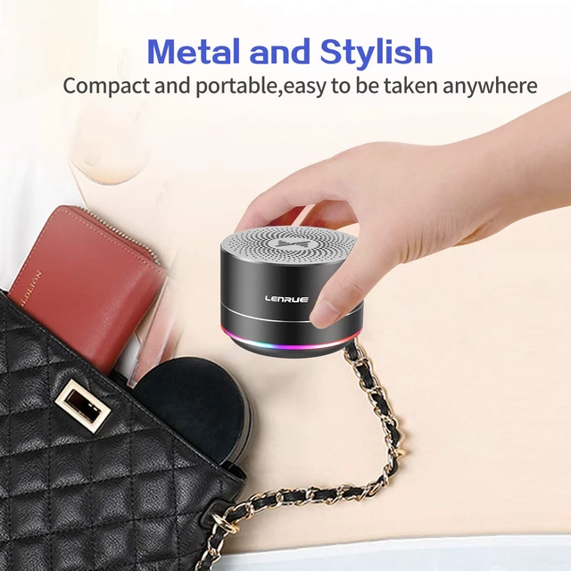 Alt view image 2 of 6 - Portable Bluetooth Speakers,Wireless Speaker with Clear Sound, Long Playtime, Small Mini Metal Speaker,Christmas Birthday Gifts for Men, Women,Kids(Black)