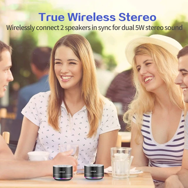 Alt view image 6 of 6 - Portable Bluetooth Speakers,Wireless Speaker with Clear Sound, Long Playtime, Small Mini Metal Speaker,Christmas Birthday Gifts for Men, Women,Kids(Black)