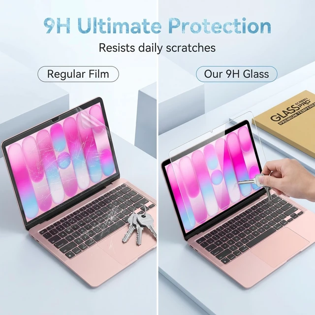 Alt view image 4 of 7 - 2 Pack Tempered Glass Screen Protector Compatible with 2026 MacBook Neo 13-Inch, High Definition Glass Film Anti Scratch Protector for Mac Neo 13in A18 Pro Chip A3404