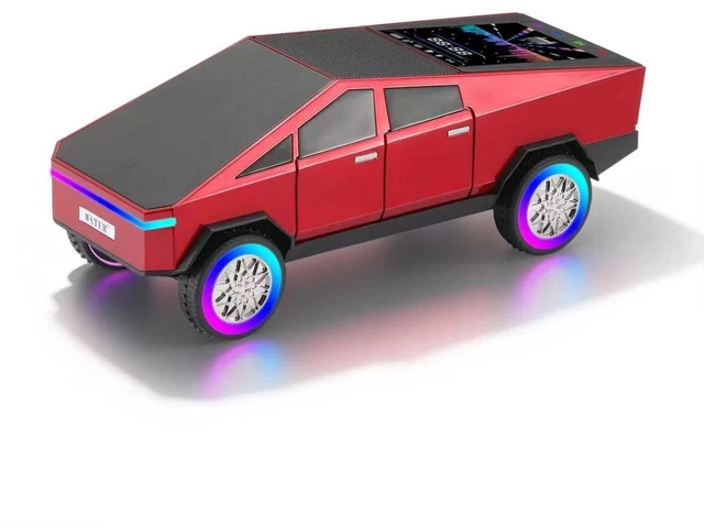 Main image of WS-580L Cyberpunk Truck Bluetooth Speaker with RGB Wheels (Red) Cyberpunk Truck Design, Display Screen & RGB Wheels, TWS Stereo & FM Radio, USB/TF Playback, Built-In Mic