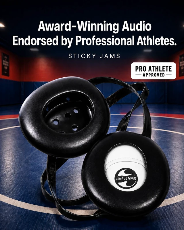 Alt view image 2 of 4 - Wrestling Speaker with Headgear Pouch, Bluetooth Audio for Wrestling Practice, Warm-Ups and Training, Compact Rechargeable Wireless Speaker, 4+ Hour Battery, White
